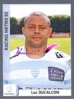 Image PANINI Sport RUGBY 2012-2013 (top 14 Pro D2) N° 288 Racing LUC DUCALCON - Other & Unclassified