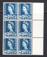 Wales 1967-69 Block Of 6, Mint No Hinge, Sc# 12 , SG W12 - Wales