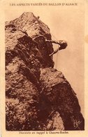 88.CPA. Descente En Rappel à Chauve Roche, école Escalade. Série Les Aspects Variés Du Ballon D'Alsace. - Climbing