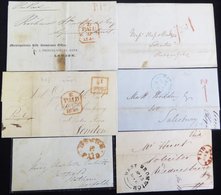 UNIFORM PENNY POST 1840-46 Covers With 1d Postmarks Of Basingstoke, Romford, Bradford, Halifax, Ipswich & West Bromwich. - Autres & Non Classés