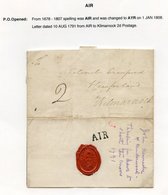 AYR Small Collection Written Up On Leaves Of Covers & Postcards Incl. 1791 Cover From Ayr To Kilmarnock, Bears M/s '2' & - Autres & Non Classés