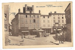 CUNLHAT   (cpa 63)   Rue De La Halle Et La Place  -  L 1 - Cunlhat