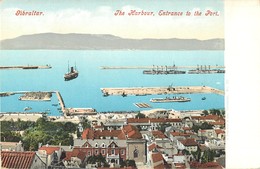 GIBRALTAR THE HARBOUR ENTRANCE TO THE PORT J. FERRY § COMPAGNY PHOTOCHROME 1900 - Gibraltar