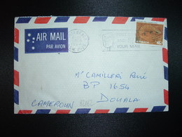 LETTRE Par Avion Pour Le CAMEROUN TP CENTRALIAN BLUE-TONGUED LIZARD 85c OBL.MEC.1 MCH 1984 SONDI BEACH - Storia Postale