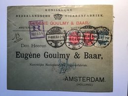 Denmark  RARE REGISTERED Cover KJØBENHAVN 1900 > NETHERLANDS (Dänemark BI-COLOURED Amsterdam Brief - Covers & Documents