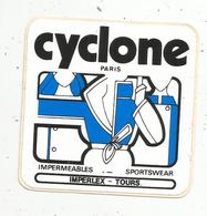 Autocollant , CYCLONE PARIS , Imperméables , Sportswear , IMPERLEX ,TOURS - Stickers