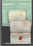 Gran Bretagna 1837 - Lettera Da Londra Con Bollo Rosso - Certificato          (g5521h) - ...-1840 Precursores