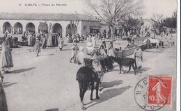 Carte 1910 DJELFA / PLACE DU MARCHE (marché Très Animé) - Djelfa