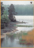 Summer Lake Scene - Landscape - WWF Panda Logo - Tobacco