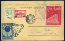 1933. Dekoratív Alkalmi Légi Levlap, Zeppelin Bélyeggel, Levélzáróval - Brieven En Documenten