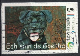 Luxembourg Oblitéré Used Dog Chien Ech Sinn De Goethe Je Suis Le Goethe SU - Variedades & Curiosidades