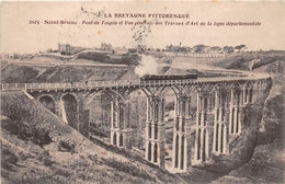 SAINT-BRIEUC   -  Pont De Toupin Et Vue Générale Des Travaux D'Art De La Ligne Départementale - Train , Chemin De Fer - Saint-Brieuc