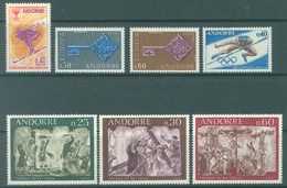 ANDORRE - MNH/** - 1968 - YEAR COMPLETE - Yv 187-193 -  Lot 19107 - Full Years