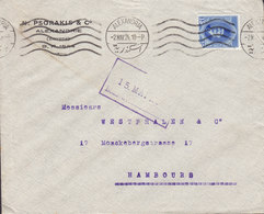 Egypt Egypte N. PSORAKIS & Co., TMS Cds. ALEXANDRIA 1924 Cover Lettre HAMBURG Germany - Lettres & Documents