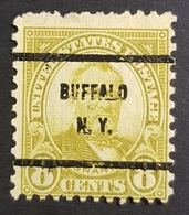 1923, Ulysses S.Grant, Buffalo New York, Preoblitere, Precancel, Vorausentwertung,United States Of America, USA - Vorausentwertungen