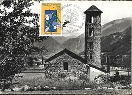 Andorre CACHET 1er Jour 04   2000   Sur Une Carte Cachet Postal 1960 - Covers & Documents