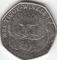 Great Britain UK 50p Coin  Mrs Tiggy Winkle 2016 (Small Format) Circulated - 50 Pence