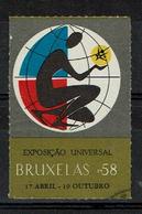 Cinderella , Vignette , Brussels . Bruxelles , Bruxelas , 1958 , 58 , Portuguese Edition , Obliterated - 1958 – Brussel (België)