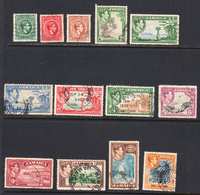 Jamaica 1938-52 Cancelled, Sc# ,SG 121,122,123,124,126,126b,126c,127-132 - Jamaïque (...-1961)