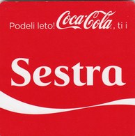 Unused Coaster Coca-Cola Coca Cola Family "sister"   Serbia - Untersetzer