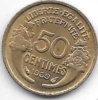 France 50 Centimes  1939  Km  894.1   Xf+ - 50 Centimes