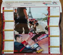 Calendrier 2008 Sapeurs Pompiers De Paris -  Photos, Avec Tour Eiffel, Arc De Triomphe, Champs Elysées, Musique ... Etc - Grossformat : 2001-...