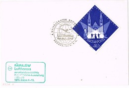 31744. Tarjeta Aerophilatelie SZEGED (Hungria) 1973. MALEV Lufthansa - Covers & Documents