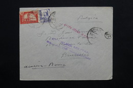 ESPAGNE - Enveloppe De Palma De Mallorca En 1937 Pour Bruxelles , Avec Censure Militaire - L 24769 - Marques De Censures Républicaines