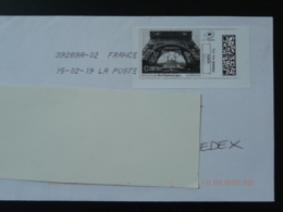Tour Eiffel Tower Timbre En Ligne Sur Lettre (e-stamp On Cover) TPP 4316 - Printable Stamps (Montimbrenligne)