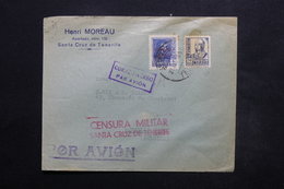 ESPAGNE - Enveloppe Commerciale De Santa Cruz De Tenerife Pour La Belgique En 1939 , Cachet De Censure - L 24904 - Marques De Censures Républicaines