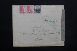 ESPAGNE - Enveloppe De Gerona Pour Paris En 1938 , Censure  - L 24914 - Republicans Censor Marks