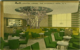 NEW YORK - PURPLE TREE COCKTAIL LOUNGE - THE VANDERBILT HOTEL - VINTAGE POSTCARD ( BG2814) - Places