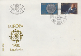 Enveloppe   FDC   1er  Jour   YOUGOSLAVIE    EUROPA    1980 - FDC