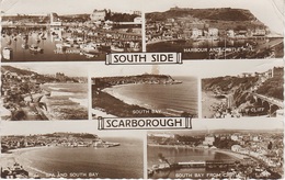 AK Scarborough South Side Harbour Castle Hill South Bay Cliff Rock Walk North Yorkshire United Kingdom England UK - Scarborough