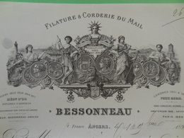 Angers (Maine-et-Loire) 1892 BESSONNEAU Filature & Corderie Du Mail - 1900 – 1949