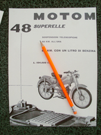 PUBBLICITA' Da Rivista MOTOM 48 - Moteurs