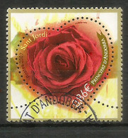 Fête De La Saint George (Sant Jordi – Patron Saint Of Catalonia) Rose Rouge Dans Un Coeur, Oblitéré, 1 ère Qualité - Oblitérés