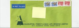 4 Stamps (flying Squirrel - écureuil Volant) Envelope "HALIBURTON FOREST & WILD LIFE RESERVE LIMITED" - Cartas & Documentos