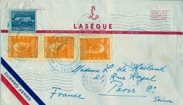 1953 CUBA , SOBRE CIRCULADO , HABANA - PARIS , FR. RETIRO DE COMUNICACIONES , CHARLES HERNÁNDEZ - Lettres & Documents