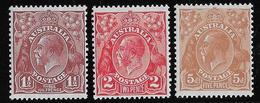 Australie N°72/74 - Neuf * Avec Charnière - TB - Mint Stamps