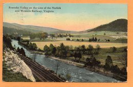 Roanoke Norfolk Railway VA 1913 Postcard - Norfolk