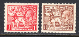 Great Britain 1925 Mint Mounted, Sc# 203-204 - Nuovi