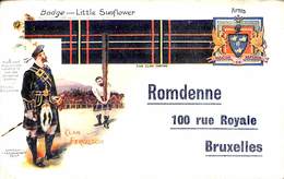 Romdenne, Rue Royale Bruxelles (tailleur Tailor Shop, Clan Ferfuson, Badge - Little Sunflower) - Petits Métiers