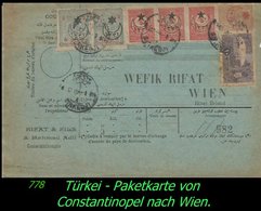 TURKEY ,EARLY OTTOMAN SPECIALIZED FOR SPECIALIST, SEE..Paketkarte Nach Wien - Covers & Documents