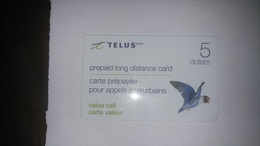 Canada-(051178)-telus-(47)-(5$)-prepiad Mint Card(plastic)-+1card Prepiad Free - Canada