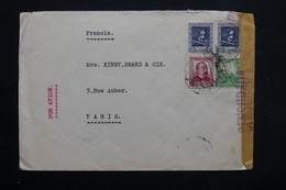 ESPAGNE - Enveloppe De Madrid Pour Paris En 1938 Avec Contrôle Postal Militaire , Affranchissement Plaisant - L 25316 - Marques De Censures Républicaines