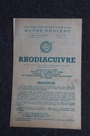 Document Commercial De La Société RHONE POULENC Concernant Le " RHODIACUIVRE "contre Le MILDIOU - Agriculture