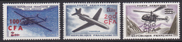 Réunion Surchargés Cfa Noratlas Caravelle Alouette Poste Aérienne N°58-59-60 Neuf** - Airmail