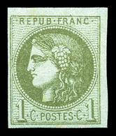 ** N°39A, 1c Olive Report 1, TTB (certificat)  Qualité: ** - 1870 Emission De Bordeaux