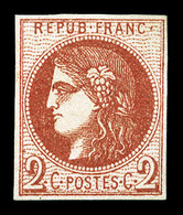 (*) N°40B, 2c Rouge-brique Clair Report 2, TB (signé Calves/certificat)  Qualité: (*) - 1870 Emission De Bordeaux